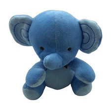 Fisher-Price Elephant Plush Stuffed Animal Baby Toy 6" Blue Brown 2012