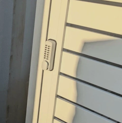 Security Code - dDouble Keypad or Single Outdoor white Gate Lock - Picture 7 of 25