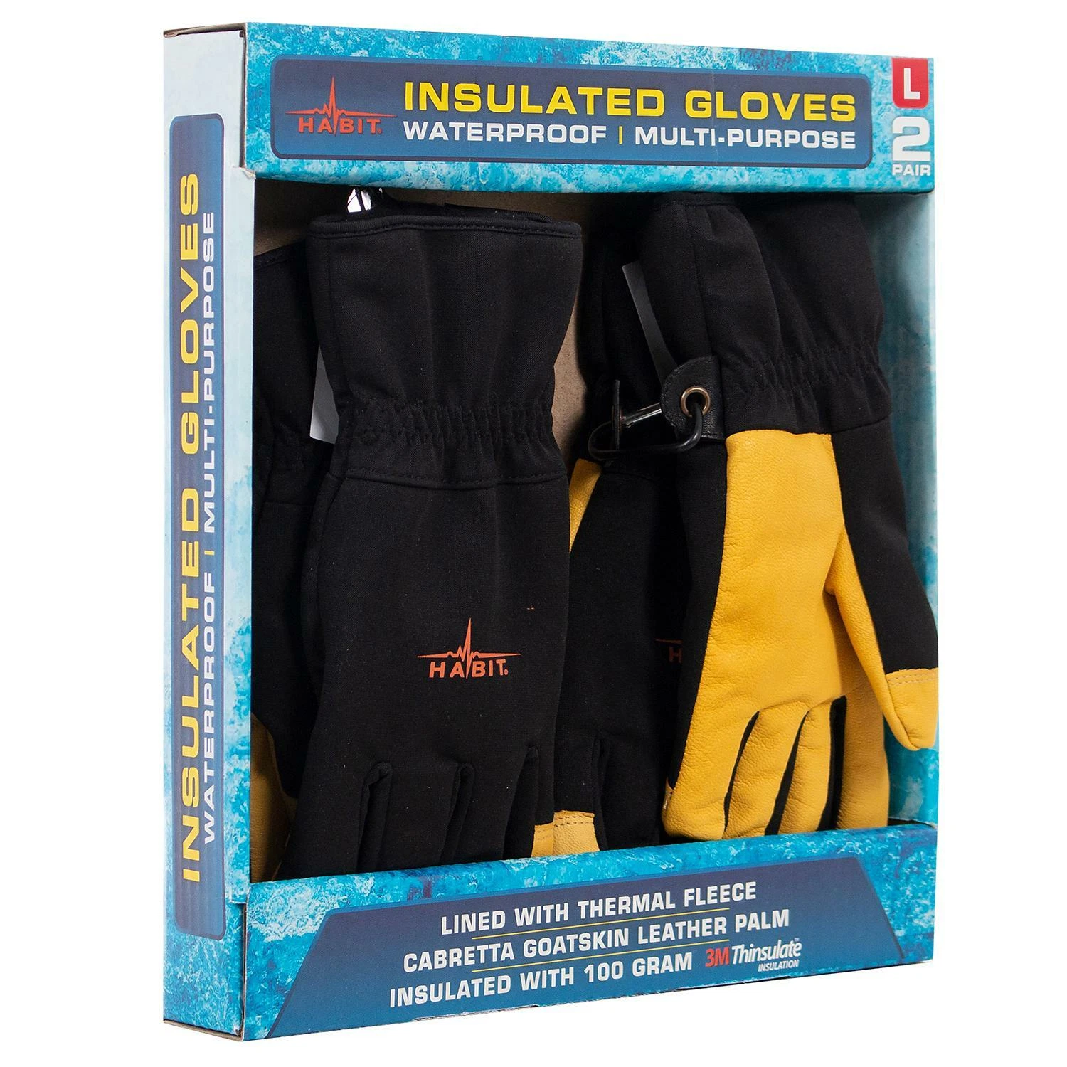 Habit Waterproof Multi-Purpose Insulated Gloves Size Large NIB