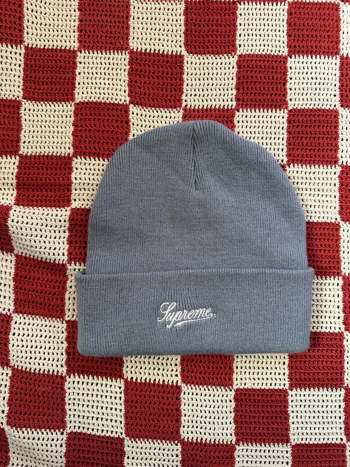 Ancien bonnet manchette suprême brodé cursif on fait ce qu'on veut