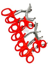 12 Piece Lot - Orange Ring Paramedic Scissors Trauma Shears 7.5" Length Angled
