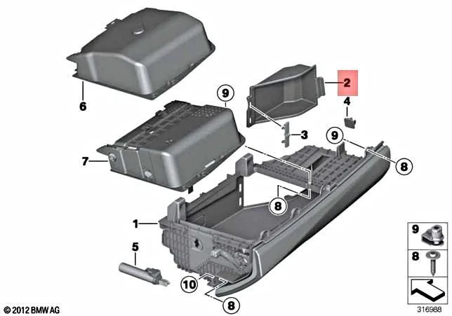 Genuine BMW Hybrid M5 F10 F11 F18 518d 520d ed Cover Fuse Carrier 