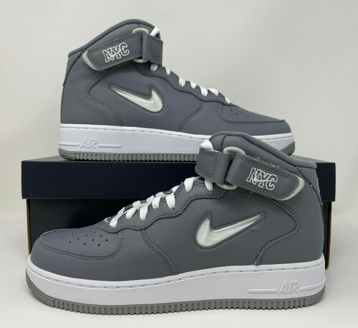 Nike Air Force Mid QS Jewel NYC Cool Grey Men's Size Women's