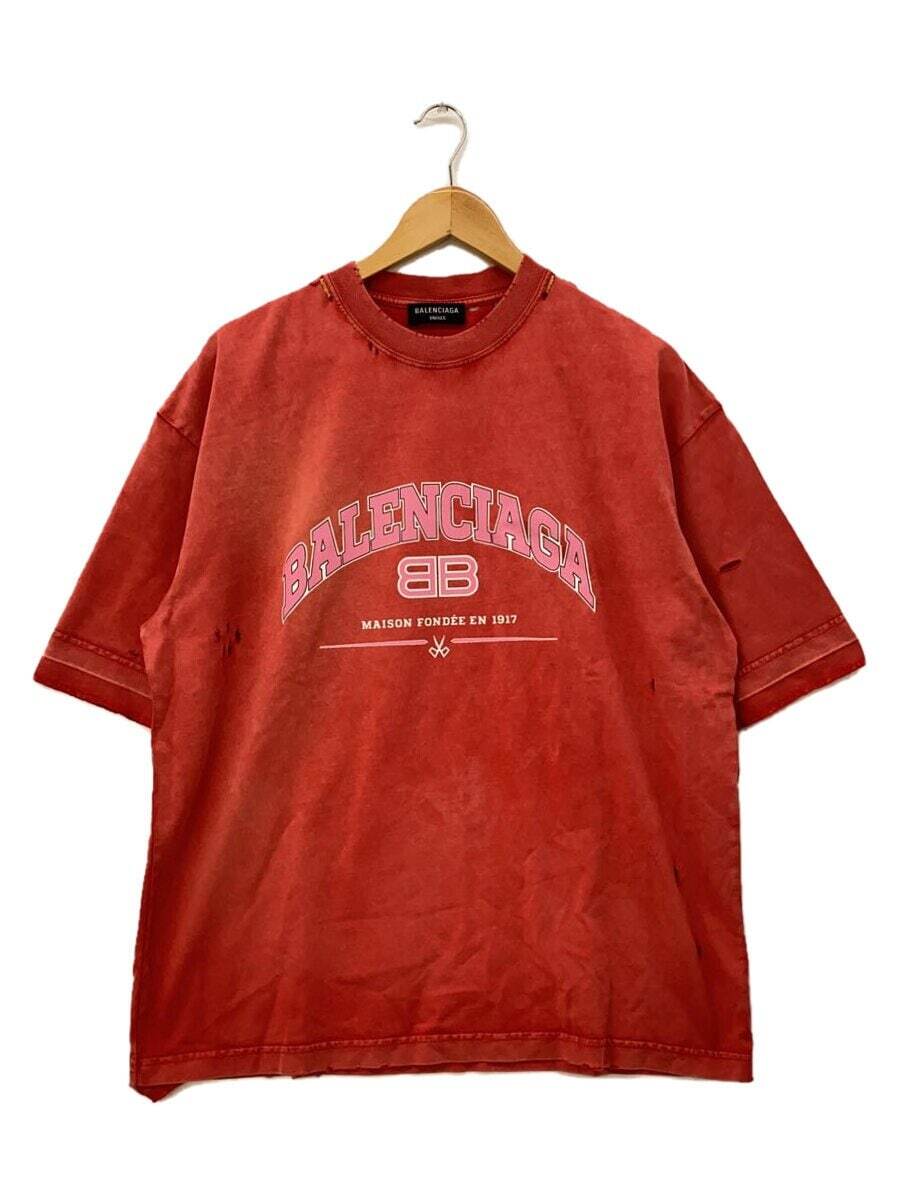 BALENCIAGA LOGO MEDIUM FIT TShirt cotton red M Used | eBay BALENCIAGA LOGO MEDIUM FIT TShirt cotton red M Used | eBay