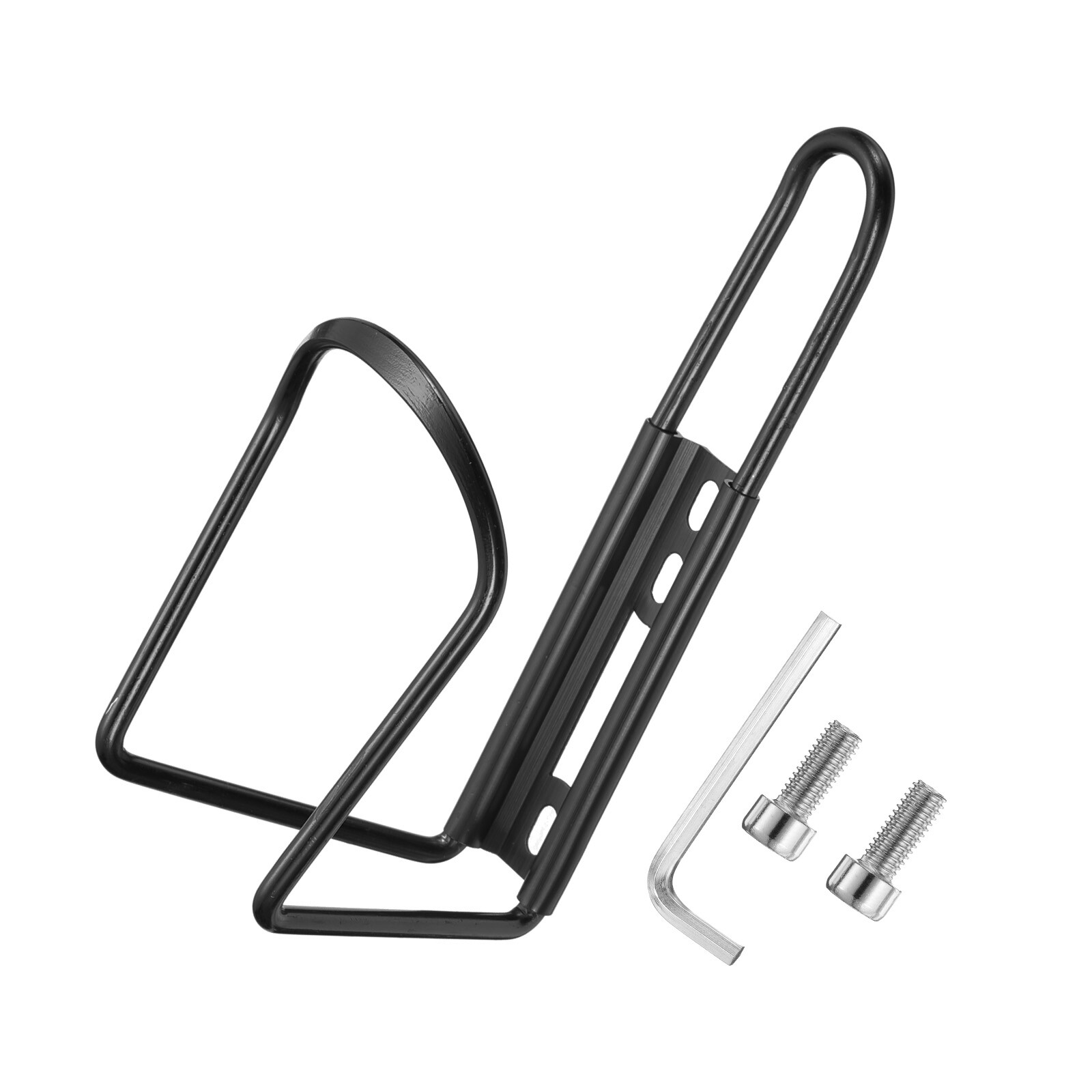 Bike Water Bottle Cage Ultralight Aluminum Holder with Hardware, Black