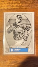 2021 Topps Gypsy Queen #153 Dansby Swanson Black & White 34/50 Braves