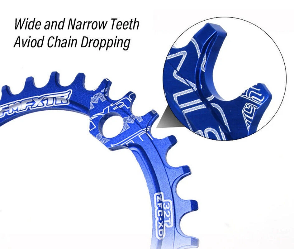 Anillo de cadena de bicicleta redondo 32T-38T 104BCD anillo de cadena juego de bielas piñón de repuesto. Foto 4 de 4