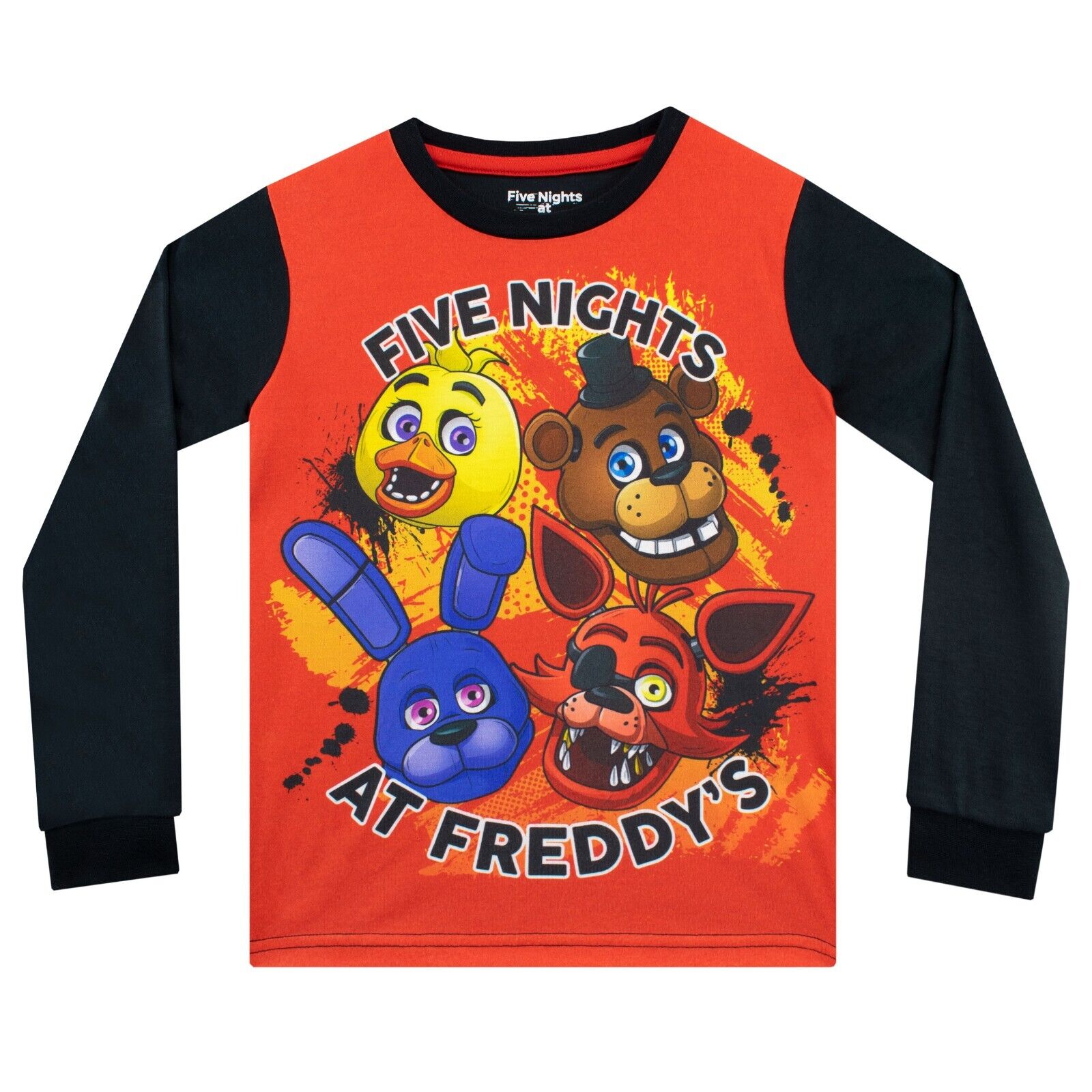 Five Nights At Freddy's Animatronics Character Art Boy's Red T-shirt :  Target