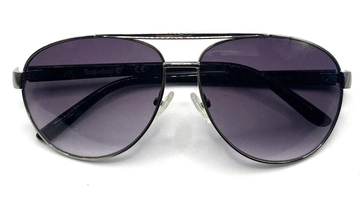 Timberland TB7141 08B Silver Pilot Aviator Style Sunglasses 61 13