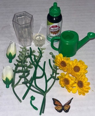 LOT OF 7 Zuru Mini Brands Create Garden Yellow White Flowers Butterfly Cactus AG