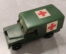 Corgi Juniors Whizzwheels Land Rover military ambulance die-cast toy.