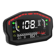 1Set Motorcycle Digital Dash Digital Panel Universal Black G8L33627