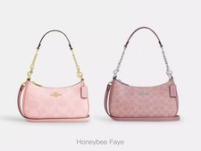 NWT Coach Teri Shoulder Bag In Signature Canvas CAL51/Cv933 pink