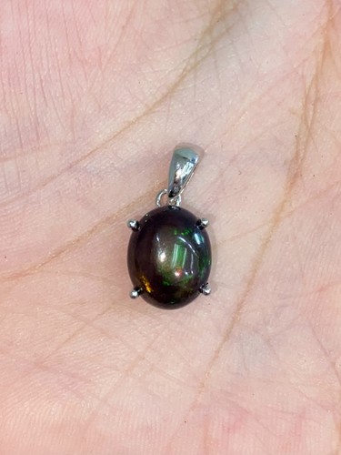 NATURAL BLACK OPAL 9X11 STERLING SILVER 925 SET - 第 7/14 張圖片
