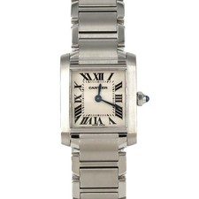Authentic Cartier Tank Française SM W51008Q3 Stainless Steel Quartz #270-00...