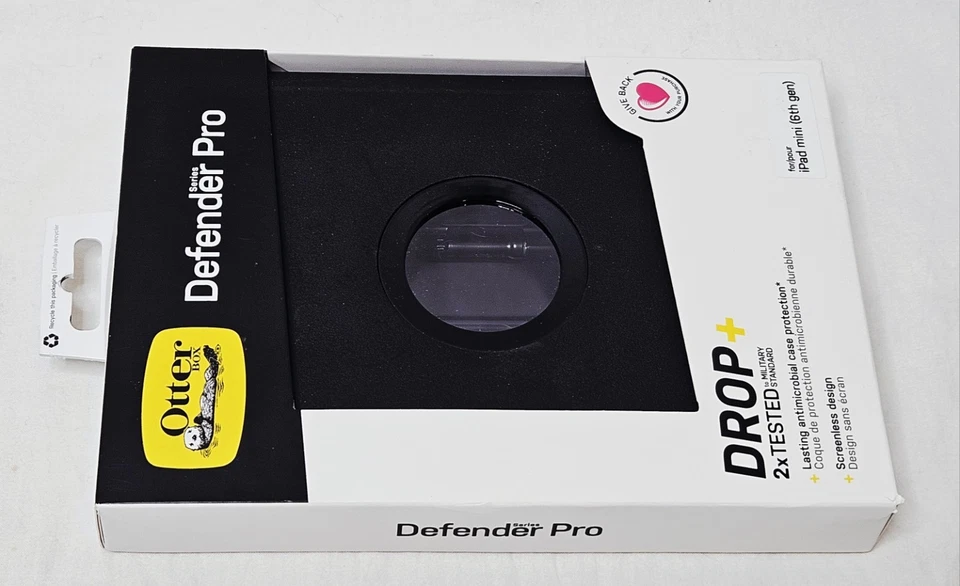 OtterBox iPad Mini (6th Gen) Defender Series Pro Case - Black  Rugged Protection - Image 2 of 3