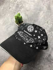 Volkswagen Racing Cap Big Center Logo Monogram Streetwear Os Size Black Mens