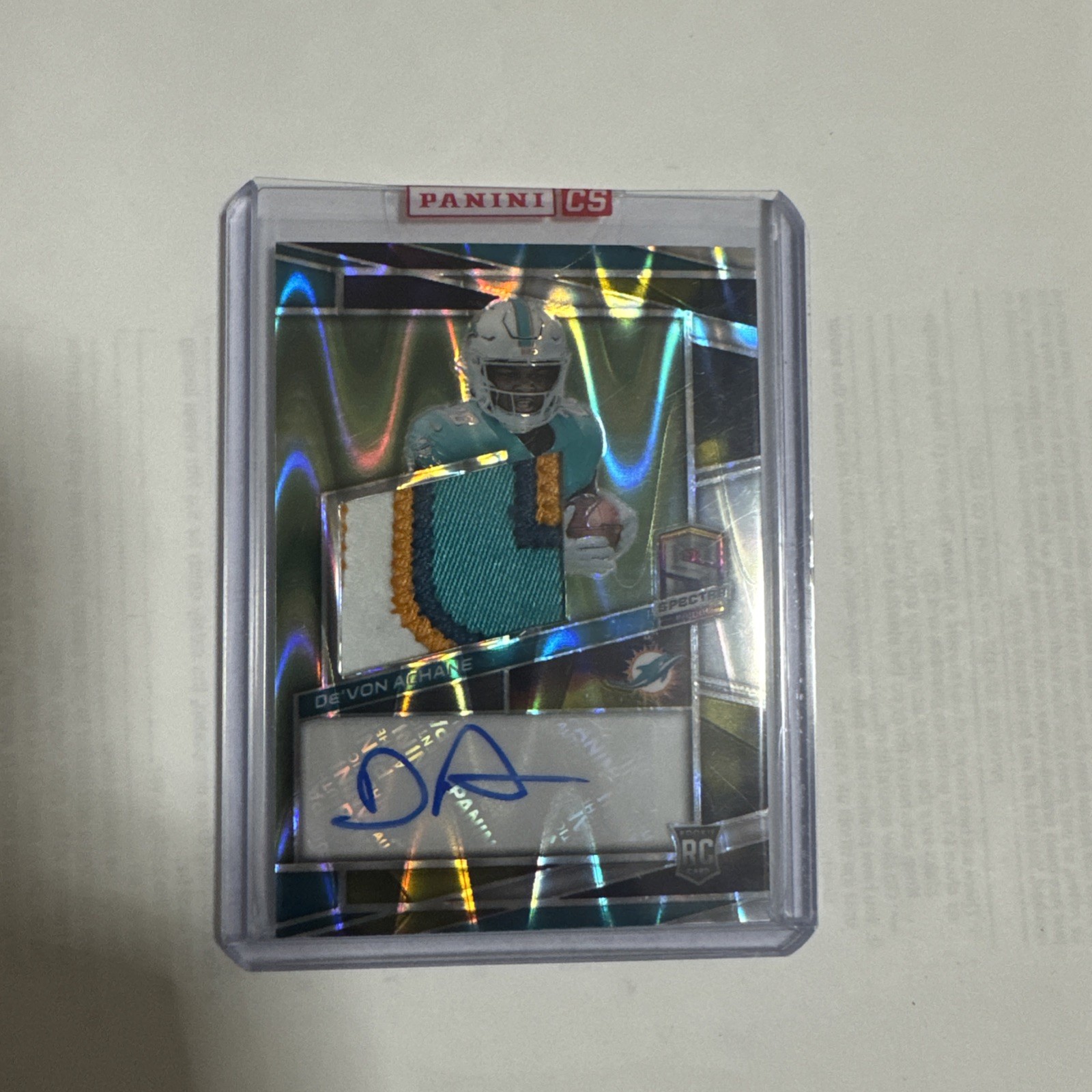 2023 Panini Spectra Devon Achane Supernova RPA /70 #209