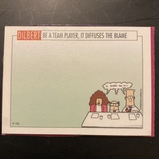 Vintage 1996 Dilbert Post-it Notes Scott Adams NOS 1 Pad 40sheets USA 3M 4  x 3  