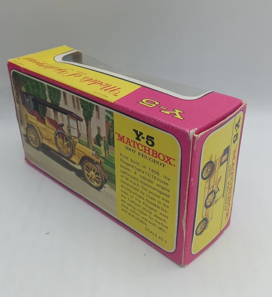 Peugeot Y-5 Lesney 1907 Modelos de antaño Matchbox Die Cast Toy Car con caja Foto 4 de 4