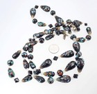 Antique 21'' Venetian Murano Millefiori 2-Strand Graduating Glass Bead Necklace — photo 7