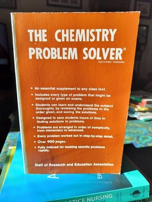 The Chemistry Problem Solver Study Guide Paperback High School Revised Printing