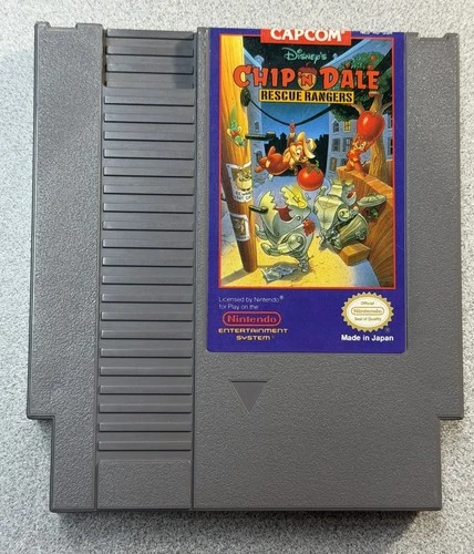 Chip N’ Dale Rescue Rangers Nintendo NES Game Cartridge Tested  - Disney Capcom