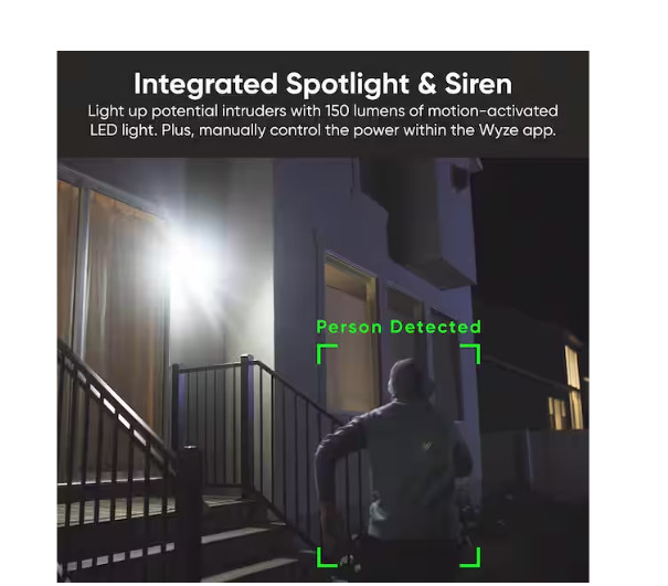 Wyze Battery Cam Pro Wireless Indoor/Outdoor 2K HD Security Camera Color WYZECOP