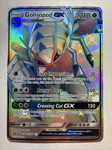 2019 Pokemon Golisopod GX SV48/SV94 Hidden Fates Shiny Vault Full Art TCG NM 26Q