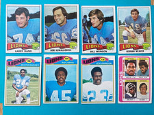 topps football lot of 34 Detroit Lions, 24 from the 1970's: VG/EX to NM/MT