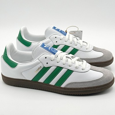 Adidas Samba OG Size 11.5 Mens Cloud White/Green IG1024, NEW