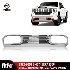 For GMC Sierra 1500 2022-2026 Front Bumper Lower Open Skid Plate Valance Chrome