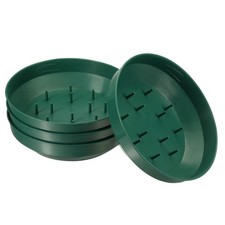 4pcs 6.5" Green Plastic Design Bowls Flower Arrangements Centerpiece Base