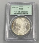 1881 S US Morgan Silver $1 PCGS MS65 Green Tag Holder  L23955