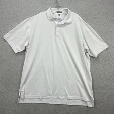 Peter Millar Summer Comfort Polo Shirt Mens XXL White Heather Golf Performance