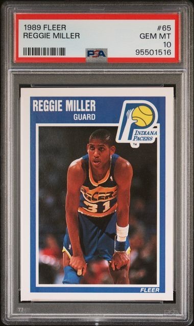 1989 Fleer #65 Reggie Miller Card PSA 10 HOF Indiana Pacers 2nd Year PSA Pop 224