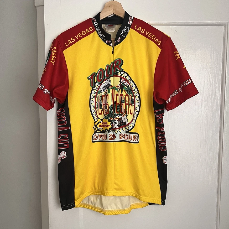 Camiseta deportiva de ciclismo de ritmo Tour Las Vegas vintage L EE. UU. LV Valley Club Foto 2 de 4