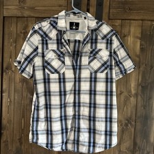Mens  Jeans By Buffalo Short Sleeve button Shirt Size Medium