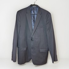 Tommy Hilfiger Men's Dark Navy Blue Wool Blazer Two-Button Notch Lapel 44R