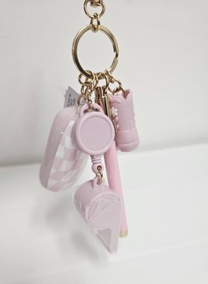 Bath & Body Works Gingham Pink Light-Up Multi-Tool Keychain