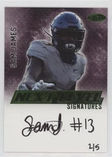 2023 SAGE High Series Next Level Signatures Green /5 Sam James #NLS-SJ Auto