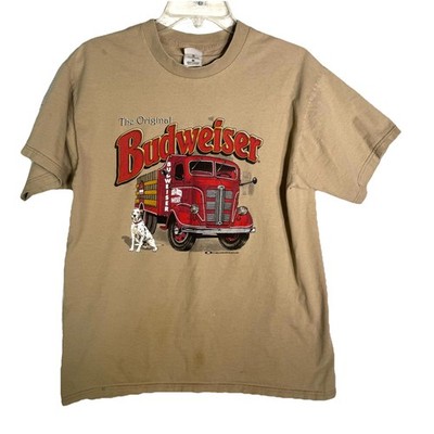 Vintage Original 1999 Budweiser Brew City Fire Truck Dalmatian T Shirt Men s M