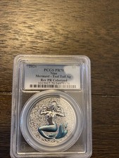 PCGS 2026 Niue Mermaid teal AG colorized 1oz silver RevPR/PR70/ULTRA HIGH RELIEF
