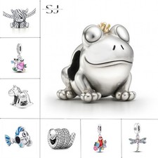 925 Sterling Silver Pet Animal Zoo Wildlife Birds Charm Bead for Bracelets