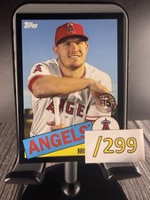 2020 Topps Update 1985 Black Border SP MIKE TROUT /299 35th Anniversary- ANGELS