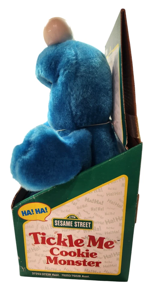 复古 1996 Tickle Me Cookie Monster 毛绒芝麻街玩具效果很好 — 第 4/4 张图片