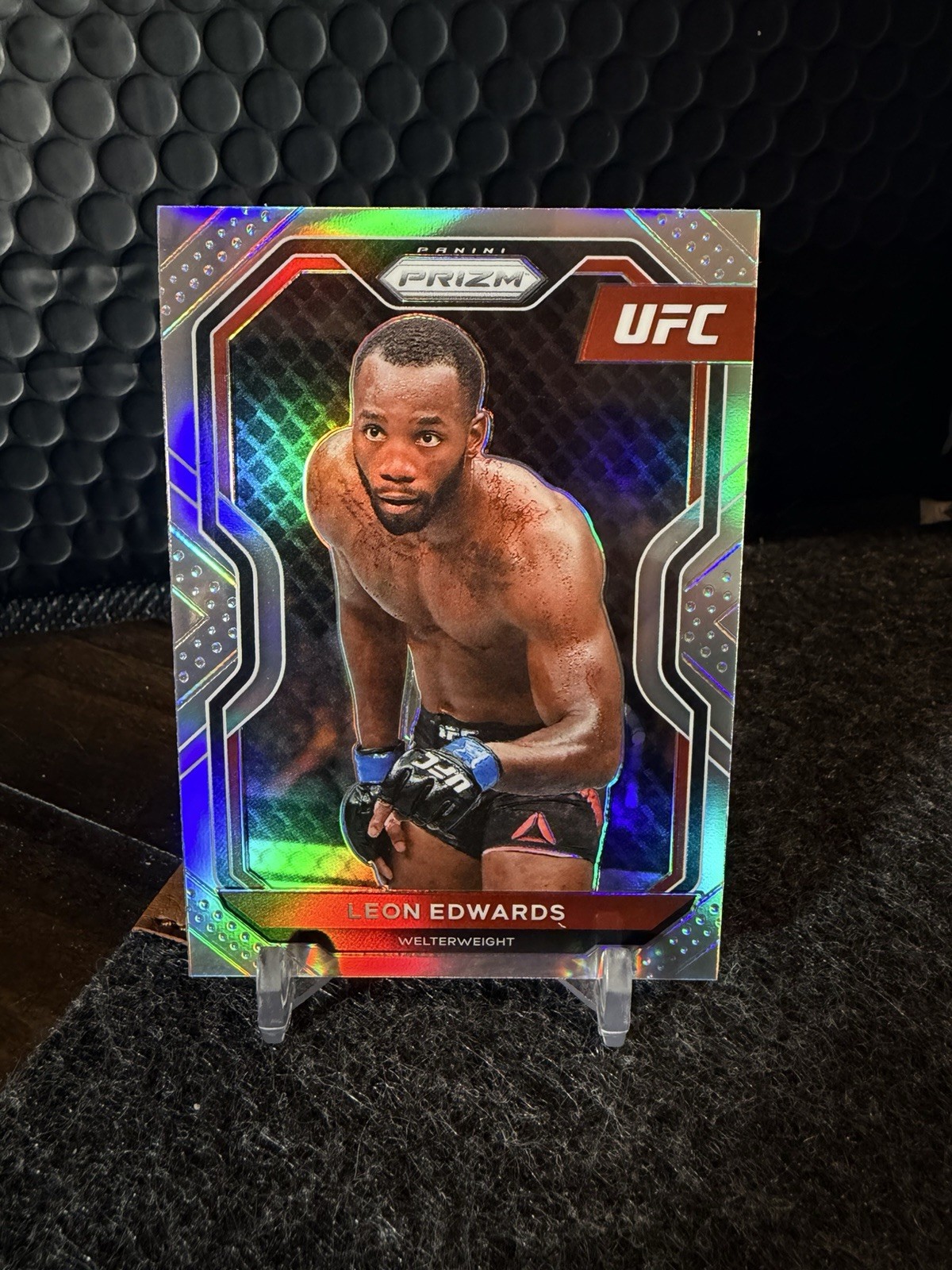 2021 PANINI PRIZM UFC #17 LEON EDWARDS - SILVER PRIZM