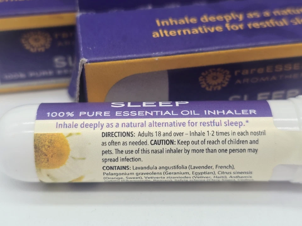 X2 RareESSENCE Aromatherapy SLEEP Essential Oil Inhaler CHAMOMILE & LAVENDER - Image 3 of 4