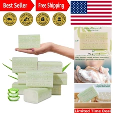 Pack of 8 Triple Milled Aloe Vera & Green Tea Soap Bars - Luxurious Cleansing