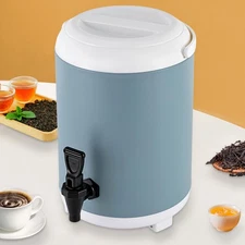 Insulated Beverage Server/Dispenser 1.9 Gallon Hot & Cold Drinks w/Handles Blue